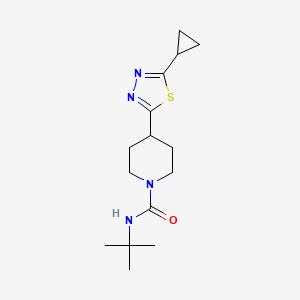 N-tert-butyl-4-(5-cyclopropyl-1,3,4-thiadiazol-2-yl)piperidine-1-carboxamide