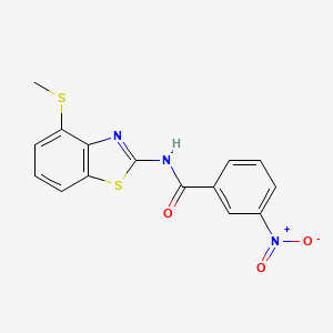 molecular formula C15H11N3O3S2 B2811674 N-(4-(methylthio)benzo[d]thiazol-2-yl)-3-nitrobenzamide CAS No. 899982-94-6