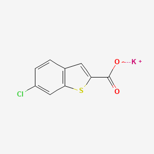 molecular formula C9H4ClKO2S B2811686 6-氯-1-苯并噻吩-2-甲酸钾盐 CAS No. 1208973-92-5