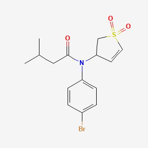 molecular formula C15H18BrNO3S B2811689 N-(4-bromophenyl)-N-(1,1-dioxo-2,3-dihydro-1lambda6-thiophen-3-yl)-3-methylbutanamide CAS No. 863445-42-5