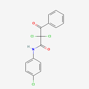 molecular formula C15H10Cl3NO2 B2811694 2,2-dichloro-N-(4-chlorophenyl)-3-oxo-3-phenylpropanamide CAS No. 19359-40-1