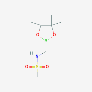 molecular formula C8H18BNO4S B2811703 N-[(4,4,5,5-tetramethyl-1,3,2-dioxaborolan-2-yl)methyl]methanesulfonamide CAS No. 1254692-08-4
