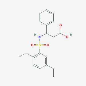 3-{[(2,5-Diethylphenyl)sulfonyl]amino}-3-phenylpropanoic acid