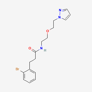 molecular formula C16H20BrN3O2 B2811716 N-(2-(2-(1H-pyrazol-1-yl)ethoxy)ethyl)-3-(2-bromophenyl)propanamide CAS No. 2034231-80-4