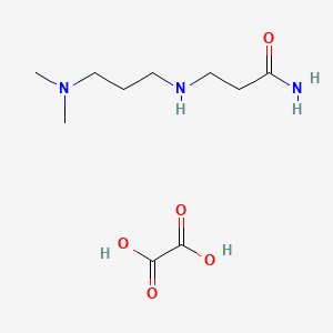 molecular formula C10H21N3O5 B2811717 3-[3-(Dimethylamino)propylamino]propanamide;oxalic acid CAS No. 1421769-46-1