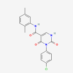 molecular formula C19H16ClN3O3 B2811720 3-(4-chlorophenyl)-N-(2,5-dimethylphenyl)-2,4-dioxo-1,2,3,4-tetrahydropyrimidine-5-carboxamide CAS No. 887895-65-0