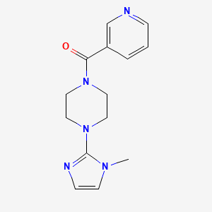molecular formula C14H17N5O B2811724 (4-(1-methyl-1H-imidazol-2-yl)piperazin-1-yl)(pyridin-3-yl)methanone CAS No. 2034462-82-1