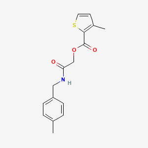 molecular formula C16H17NO3S B2811738 2-((4-Methylbenzyl)amino)-2-oxoethyl 3-methylthiophene-2-carboxylate CAS No. 733013-19-9