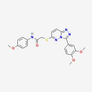 molecular formula C22H21N5O4S B2811743 2-((3-(3,4-二甲氧基苯基)-[1,2,4]三唑并[4,3-b]吡啶-6-基)硫)-N-(4-甲氧基苯基)乙酰胺 CAS No. 852437-54-8