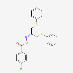 [1,3-Bis(phenylsulfanyl)propan-2-ylideneamino] 4-chlorobenzoate