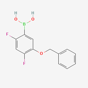 molecular formula C13H11BF2O3 B2811755 5-Benzyloxy-2,4-difluorophenylboronic acid CAS No. 2096335-69-0
