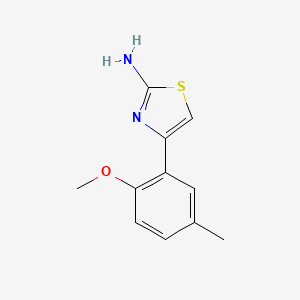 molecular formula C11H12N2OS B2811772 4-(2-甲氧基-5-甲基苯基)-1,3-噻唑-2-胺 CAS No. 784177-26-0