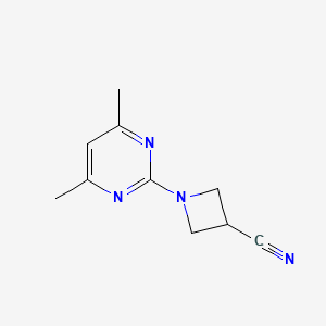 molecular formula C10H12N4 B2811775 1-(4,6-Dimethylpyrimidin-2-yl)azetidine-3-carbonitrile CAS No. 2034418-47-6