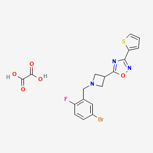 5-(1-(5-Bromo-2-fluorobenzyl)azetidin-3-yl)-3-(thiophen-2-yl)-1,2,4-oxadiazole oxalate