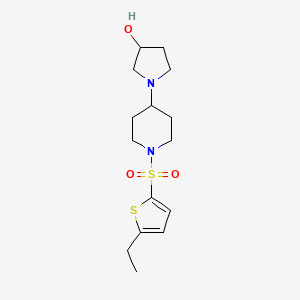 1-(1-((5-Ethylthiophen-2-yl)sulfonyl)piperidin-4-yl)pyrrolidin-3-ol