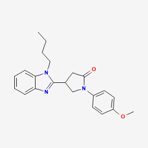 molecular formula C22H25N3O2 B2811838 4-(1-丁基苯并咪唑-2-基)-1-(4-甲氧基苯基)吡咯烷-2-酮 CAS No. 578701-51-6