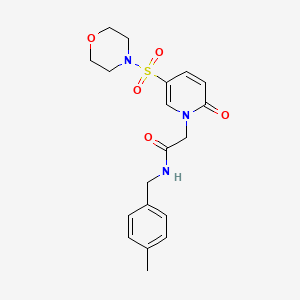 molecular formula C19H23N3O5S B2811855 N-(4-methylbenzyl)-2-[5-(morpholin-4-ylsulfonyl)-2-oxopyridin-1(2H)-yl]acetamide CAS No. 1251620-52-6