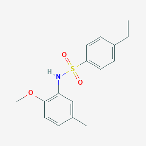 molecular formula C16H19NO3S B281187 4-ethyl-N-(2-methoxy-5-methylphenyl)benzenesulfonamide 