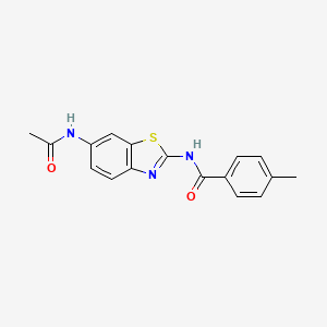 N-(6-acetamido-1,3-benzothiazol-2-yl)-4-methylbenzamide