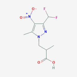 3-[3-(Difluoromethyl)-5-methyl-4-nitropyrazol-1-yl]-2-methylpropanoic acid