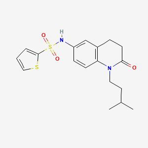 N-(1-isopentyl-2-oxo-1,2,3,4-tetrahydroquinolin-6-yl)thiophene-2-sulfonamide