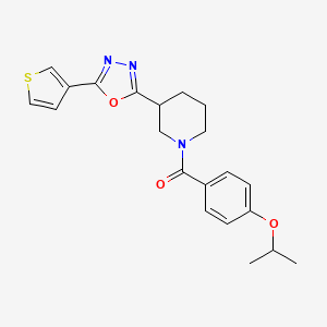 (4-Isopropoxyphenyl)(3-(5-(thiophen-3-yl)-1,3,4-oxadiazol-2-yl)piperidin-1-yl)methanone