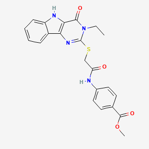methyl 4-({[(3-ethyl-4-oxo-4,5-dihydro-3H-pyrimido[5,4-b]indol-2-yl)thio]acetyl}amino)benzoate