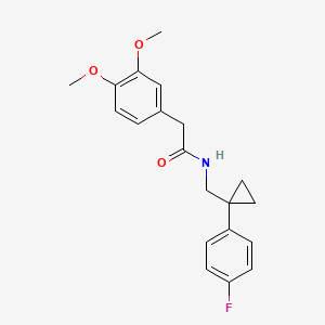 2-(3,4-dimethoxyphenyl)-N-((1-(4-fluorophenyl)cyclopropyl)methyl)acetamide