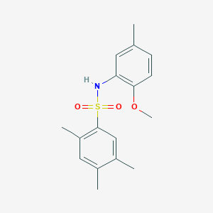 molecular formula C17H21NO3S B281193 N-(2-methoxy-5-methylphenyl)-2,4,5-trimethylbenzenesulfonamide 