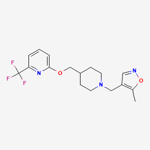 2-({1-[(5-Methyl-1,2-oxazol-4-yl)methyl]piperidin-4-yl}methoxy)-6-(trifluoromethyl)pyridine