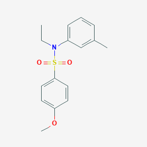 molecular formula C16H19NO3S B281194 N-ethyl-4-methoxy-N-(3-methylphenyl)benzenesulfonamide 