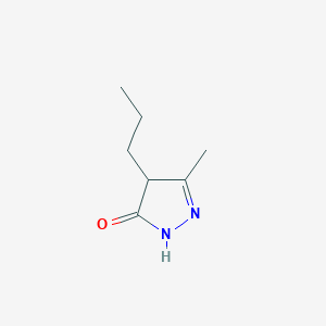 molecular formula C7H12N2O B2811940 3-methyl-4-propyl-4,5-dihydro-1H-pyrazol-5-one CAS No. 37826-58-7