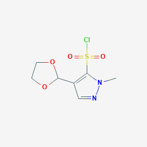 4-(1,3-dioxolan-2-yl)-1-methyl-1H-pyrazole-5-sulfonyl chloride