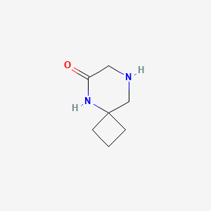 molecular formula C7H12N2O B2811947 5,8-Diazaspiro[3.5]nonan-6-one CAS No. 1419209-31-6; 1557629-00-1