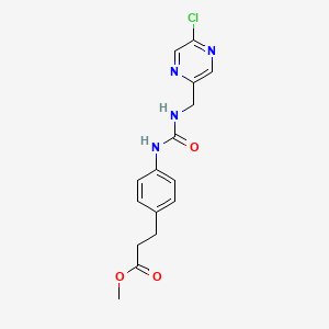 molecular formula C16H17ClN4O3 B2811952 Methyl 3-[4-[(5-chloropyrazin-2-yl)methylcarbamoylamino]phenyl]propanoate CAS No. 2128696-55-7