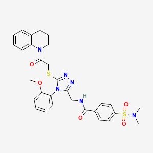 N-((5-((2-(3,4-dihydroquinolin-1(2H)-yl)-2-oxoethyl)thio)-4-(2-methoxyphenyl)-4H-1,2,4-triazol-3-yl)methyl)-4-(N,N-dimethylsulfamoyl)benzamide