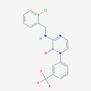 3-((2-chlorobenzyl)amino)-1-(3-(trifluoromethyl)phenyl)pyrazin-2(1H)-one
