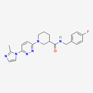 N-(4-fluorobenzyl)-1-(6-(2-methyl-1H-imidazol-1-yl)pyridazin-3-yl)piperidine-3-carboxamide
