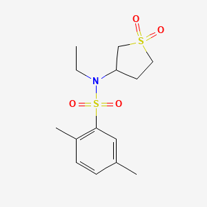molecular formula C14H21NO4S2 B2811966 N-(1,1-dioxo-1lambda6-thiolan-3-yl)-N-ethyl-2,5-dimethylbenzene-1-sulfonamide CAS No. 874787-75-4