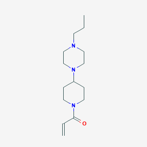 molecular formula C15H27N3O B2811969 1-[4-(4-Propylpiperazin-1-yl)piperidin-1-yl]prop-2-en-1-one CAS No. 2095565-22-1