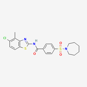 4-(azepan-1-ylsulfonyl)-N-(5-chloro-4-methylbenzo[d]thiazol-2-yl)benzamide