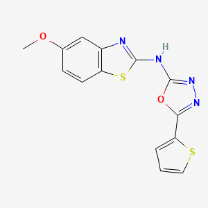 N-(5-methoxybenzo[d]thiazol-2-yl)-5-(thiophen-2-yl)-1,3,4-oxadiazol-2-amine