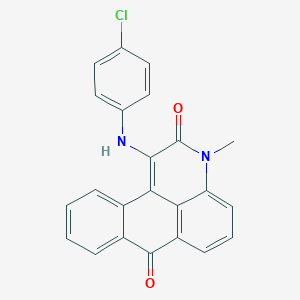 molecular formula C23H15ClN2O2 B281198 1-[(4-chlorophenyl)amino]-3-methyl-3H-naphtho[1,2,3-de]quinoline-2,7-dione 
