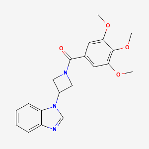 [3-(Benzimidazol-1-yl)azetidin-1-yl]-(3,4,5-trimethoxyphenyl)methanone