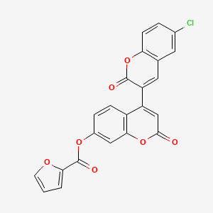 molecular formula C23H11ClO7 B2811991 4-(6-氯-2-氧代咯色啉-3-基)-2-氧代咯色啉-7-基 呋喃-2-甲酸酯 CAS No. 896034-49-4