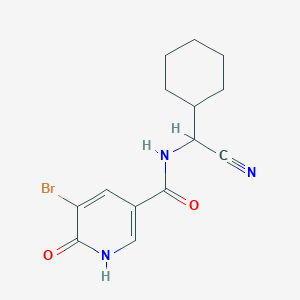 molecular formula C14H16BrN3O2 B2811992 5-Bromo-N-[cyano(cyclohexyl)methyl]-6-oxo-1H-pyridine-3-carboxamide CAS No. 1436027-66-5