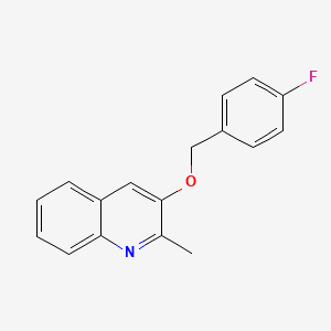 molecular formula C17H14FNO B2812007 3-[(4-Fluorobenzyl)oxy]-2-methylquinoline CAS No. 861206-47-5