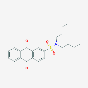 molecular formula C22H25NO4S B281201 N,N-dibutyl-9,10-dioxo-9,10-dihydro-2-anthracenesulfonamide 