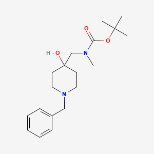 molecular formula C19H30N2O3 B2812010 叔丁基 ((1-苄基-4-羟基哌啶-4-基)甲基)(甲基)氨基甲酸酯 CAS No. 1889306-85-7
