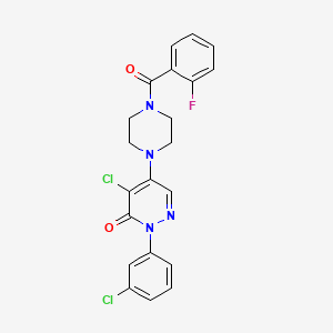 4-Chloro-2-(3-chlorophenyl)-5-(4-(2-fluorobenzoyl)piperazino)-3(2H)-pyridazinone